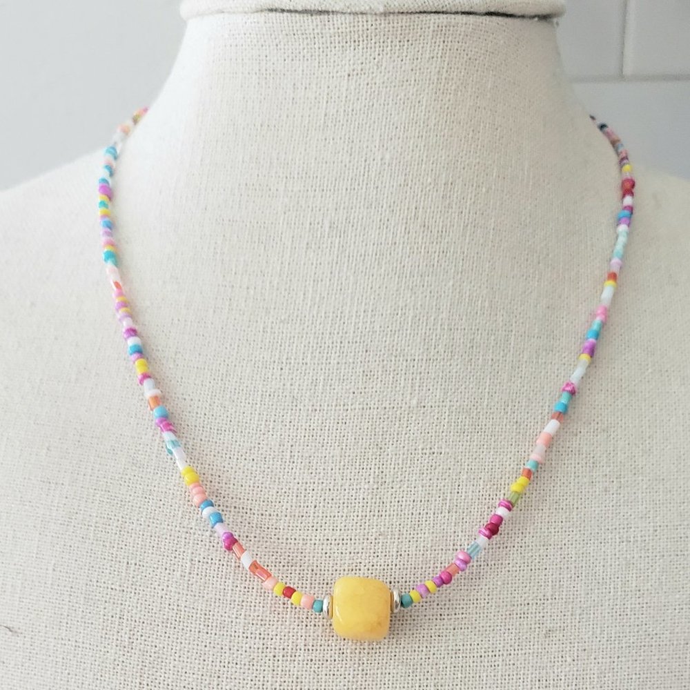 Multi-Colored Beaded Necklace